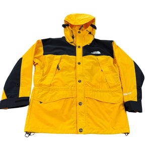 Vtg 80's The North Face Men's Size M Gore-Tex Shell Jacket Yellow Mountain Light