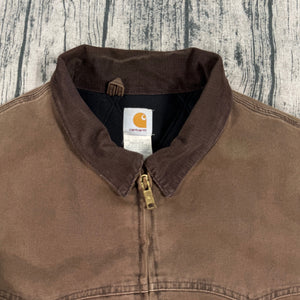VTG Carhartt Santa Fe Jacket J14 CHT Corduroy Collar Distressed Men’s 3XL