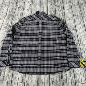 KUIU Flannel Shirt Jacket Gray Plaid Men's XXL Button Front