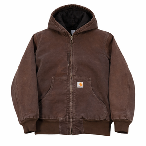 Carhartt WJ130 DKB Women’s Dark Brown Jacket Medium (8/10) Washed Duck Workwear