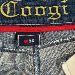 Coogi Men’s Denim Shorts W36 Embroidered Eagle Y2K Streetwear Hip Hop