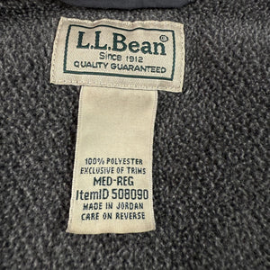L.L. Bean Allagash Shirt Jacket Gray Fleece Snap Front Elbow Patches Men's M