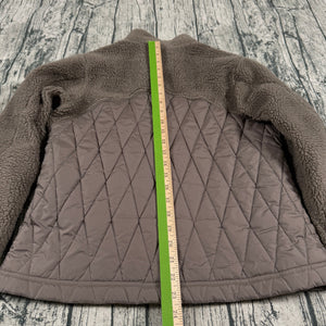 VTG Patagonia Hybrid Fleece Quilted Jacket W777S Full Zip Brown USA Made Women's S