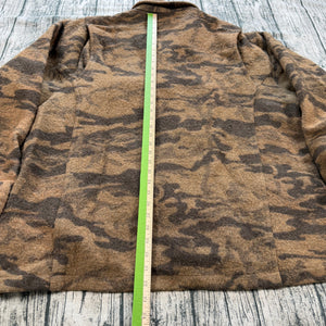 Columbia Gallatin Range Wool Blend Jacket Outfitter Brown Camo Hunting Shirt XL