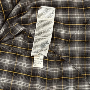 5.11 Tactical Shirt Mens XL Black Gray Yellow Plaid Cotton Concealed Snap NWOT