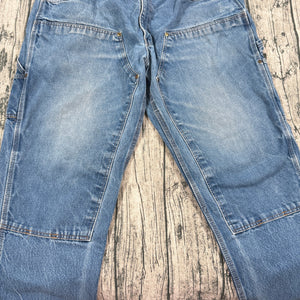 Vtg Key Work Jeans Carpenter Double Knee Denim Mens 42x30 Blue Utility Pants