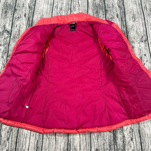 The North Face 550 Goose Down Puffer Vest Women’s M Red Quilted Jacket Insulated
