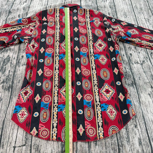 WRANGLER Western Shirt Mens 15 1/2-35 XLong AZTEC Brushpopper USA Made
