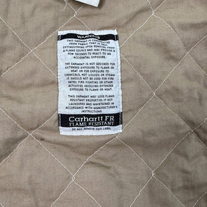 Carhartt FR WFRJ130 BRN Flame Resistant Hooded Duck Jacket Quilted Brown Size L