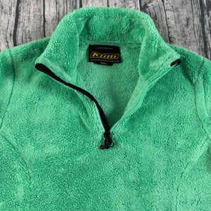 Klim Cascade 1/4 Zip Fleece Pullover Teal Green Sherpa Fleece Women's S