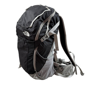 The North Face Litus 22 Backpack Black Gray Hiking Daypack Nylon L/XL