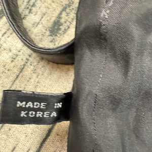 Ralph Lauren Black Leather Tote Bag Women’s Shoulder Purse RL Logo Charm