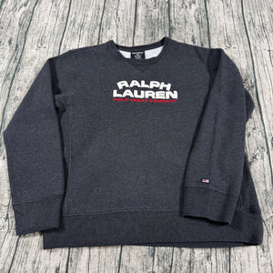 VTG Ralph Lauren Polo Jeans Sweatshirt Spell Out Embroidered RL Flag Men's M