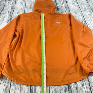 The North Face Hooded Windbreaker Jacket Orange Lightweight Packable Men's M