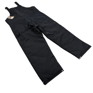 NWT Carhartt R33 BLK Yukon Arctic Insulated Bib Overalls Men’s 40x30 Black