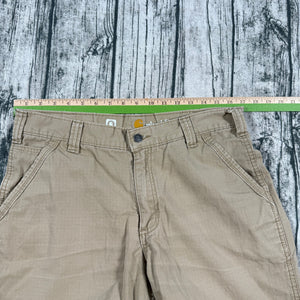Carhartt 103021-253 Men’s Force Tappen Work Shorts Size 34 Dark Khaki Workwear