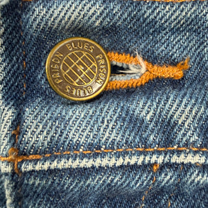 Distressed Prison Blues PRSN BLU Carpenter Jeans Mens 40x30 USA Double Knee