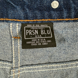 Prison Blues USA Made Carpenter Jeans Men’s 52x30 Heavy Denim Suspender Buttons