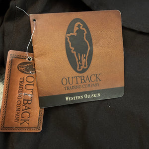 NWT Outback Trading Low Rider Oilskin Duster Full-Length Coat Brown L Waterproof