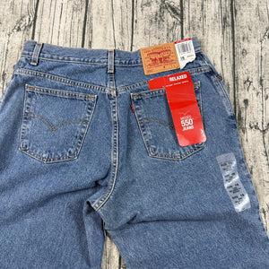 VTG Levi’s 550 Relaxed Fit Jeans Womens Size 16 Long Blue Denim High Rise NWT