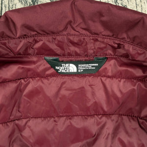 The North Face Quilted Insulated Shirt Jacket Burgundy Snap Front Women's S
