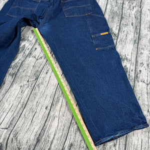 Prison Blues USA Made Carpenter Jeans Men’s 52x30 Heavy Denim Suspender Buttons