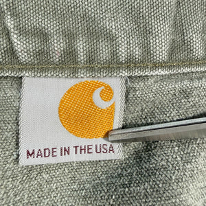 VTG Carhartt B01 MOS Moss Green Double Knee Pants Mens 42x32 USA Made Distressed