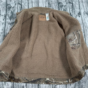 Levi’s Signature Camo Sherpa Lined Hunting Vest Button Front Men's 2XL