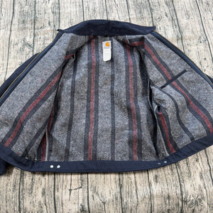 Vtg 2008 Carhartt J01 DNY Detroit Jacket Dark Navy - Made in USA - Excellent 44