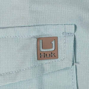 NWT Huk Tide Point SS Button-Down Fishing Shirt Men’s XL Light Blue Performance