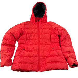 The North Face 550 Down Puffer Jacket Red Hooded Women’s L