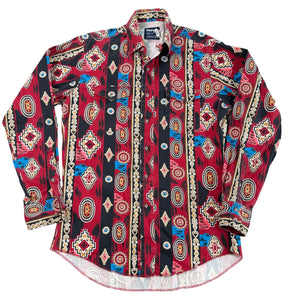 WRANGLER Western Shirt Mens 15 1/2-35 XLong AZTEC Brushpopper USA Made