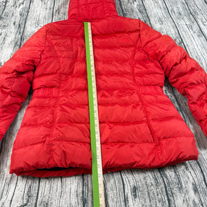 The North Face 550 Down Puffer Jacket Red Hooded Women’s L