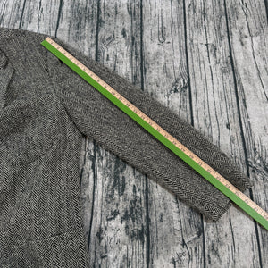 VTG Polo Ralph Lauren Tweed Jacket Wool Herringbone Sport Blazer Italy Made 42L