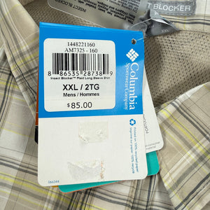 NWT Columbia Insect Blocker Plaid Shirt Men’s XXL Long Sleeve Fishing