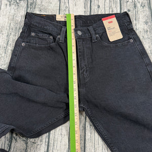 Levi's 505 Regular Jeans Black Stretch Straight Leg Men's 30x32 NWT