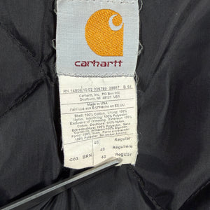 Vintage Carhartt C03 BRN x John Deere Duck Quilt Lined Coat Men’s 48R USA Union