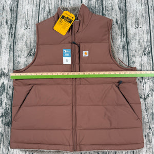 NWT Carhartt Women's Montana Reversible Insulated Puffer Vest XL Nutmeg B25