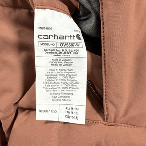 NWT Carhartt Women's Montana Reversible Insulated Puffer Vest XL Nutmeg B25