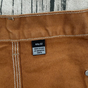 Carhartt B01-M Brown Duck Double Knee Double Front Pants 44x32 USA Loose Fit