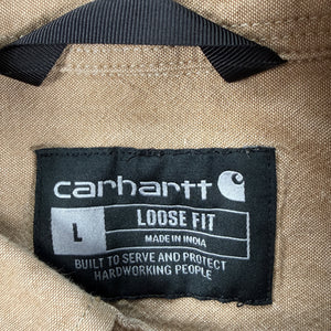 Carhartt 104369-256 Loose Fit Midweight Chambray Shirt Men’s Large Tan Workwear