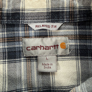 Carhartt 101297 Fort Plaid Shirt Men’s Large Relaxed Fit L/S Button Down