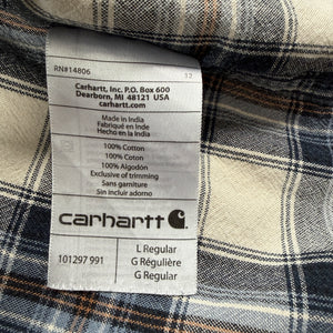 Carhartt 101297 Fort Plaid Shirt Men’s Large Relaxed Fit L/S Button Down