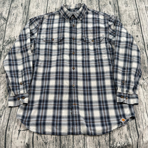 Carhartt 101297 Fort Plaid Shirt Men’s Large Relaxed Fit L/S Button Down