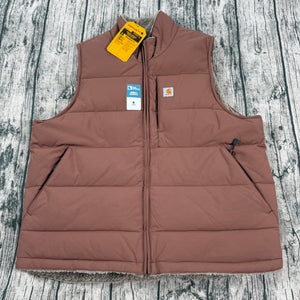 NWT Carhartt Women's Montana Reversible Insulated Puffer Vest XL Nutmeg B25