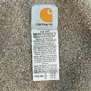 Carhartt YYC61 CML Jacket Youth Large (10/12) Brown Canvas Workwear