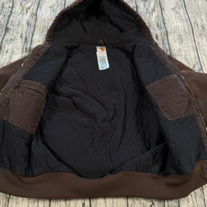 Carhartt WJ130 DKB Women’s Dark Brown Jacket Medium (8/10) Washed Duck Workwear
