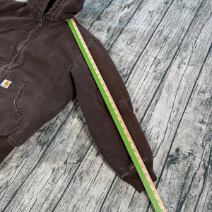 Carhartt WJ130 DKB Women’s Dark Brown Jacket Medium (8/10) Washed Duck Workwear