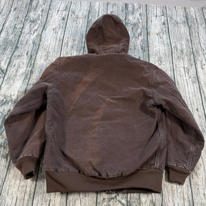 Carhartt WJ130 DKB Women’s Dark Brown Jacket Medium (8/10) Washed Duck Workwear