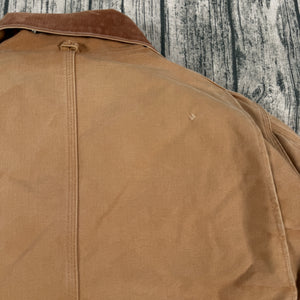 Vintage Carhartt C03 BRN x John Deere Duck Quilt Lined Coat Men’s 48R USA Union